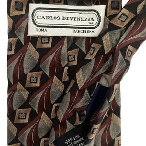 Gorgeous Patterned Tie featuring deep rich tones from Rome
